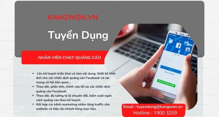 Kangwon Tuyen Dung Nhan Vien Chay Ads