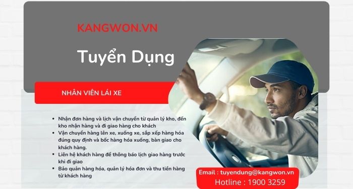 Kangwon Tuyen Dung Nhan Vien Lai Xe