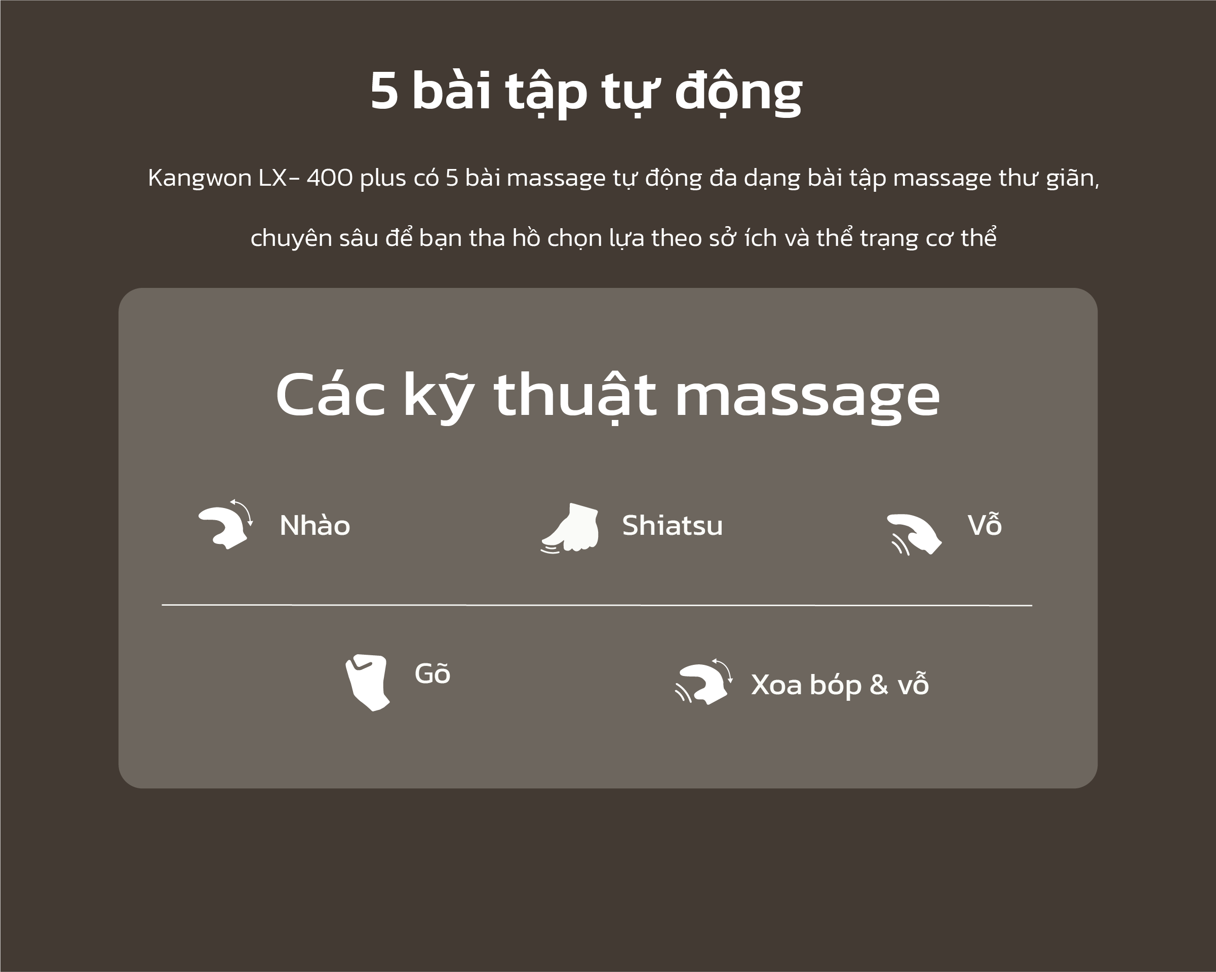Ghế massage Kangwon LX-400 plus