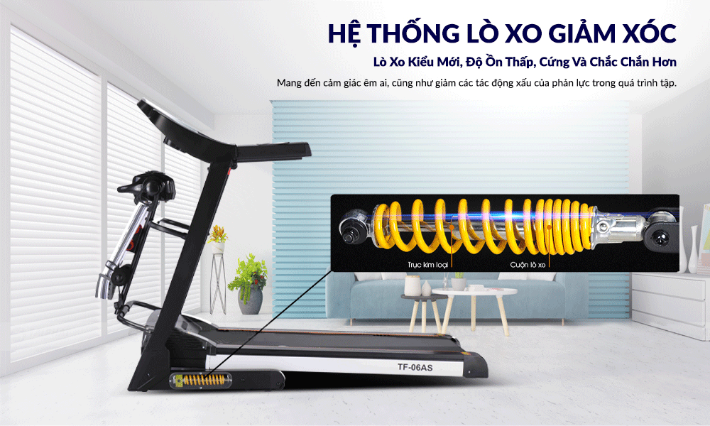 Hệ Thống Giảm Xóc Thông Minh Của Máy Chạy Bộ đa Năng Tech Fitness Tf 06as
