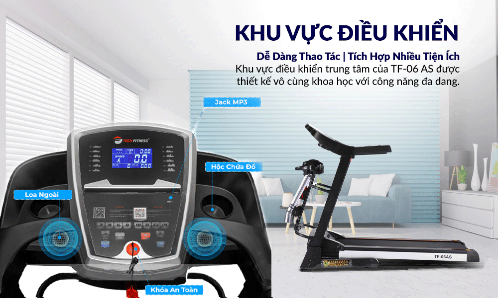 Khu Vực điều Khiển Của Máy Chạy Bộ Tech Fitness Tf 06as