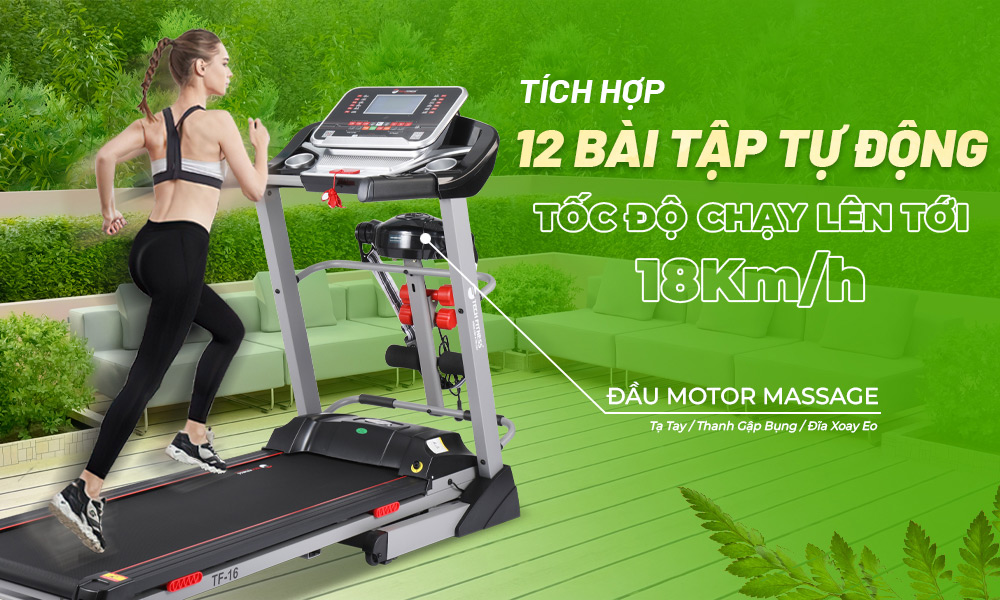 Máy Chạy Bộ Tech Fitnesss Tf 16.5