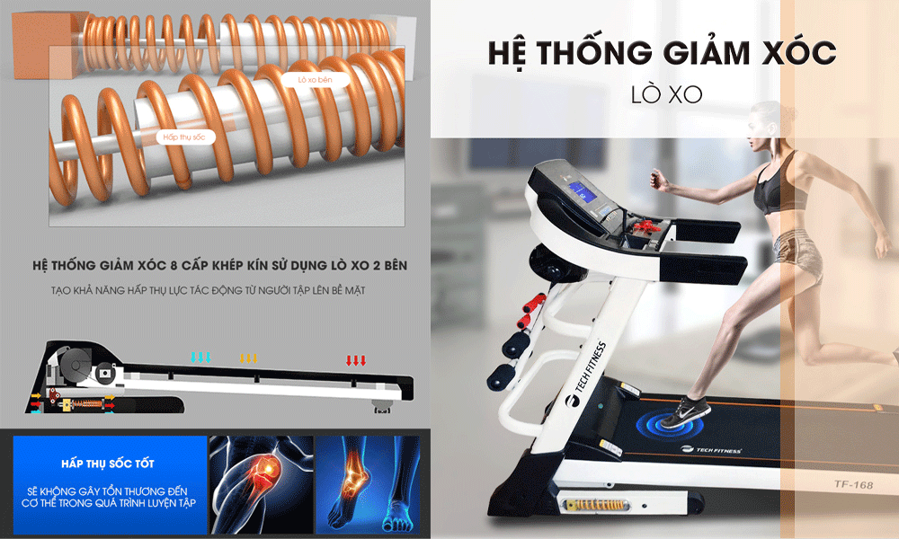 Máy chạy bộ đa năng Tech Fitness TF-168
