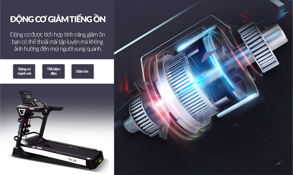 Máy chạy bộ đa năng Tech Fitness TF-18
