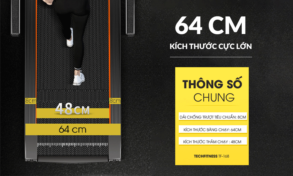 Máy chạy bộ đa năng Tech Fitness TF-168