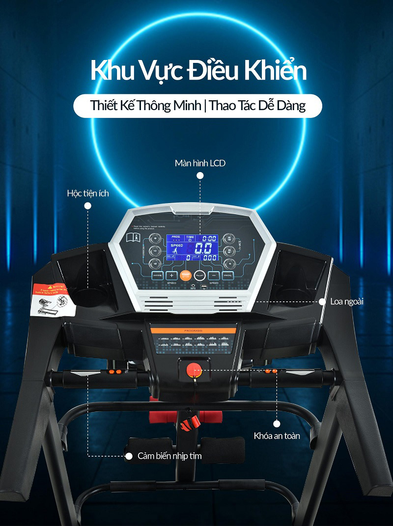 Máy chạy bộ đa năng Tech Fitness TF-08 Plus