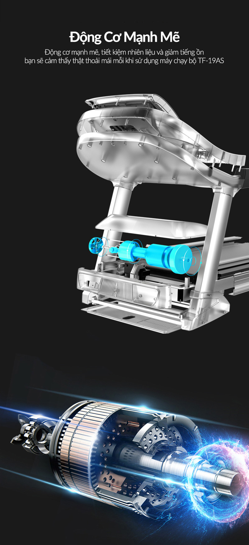 Máy chạy bộ Tech Fitness TF-19AS