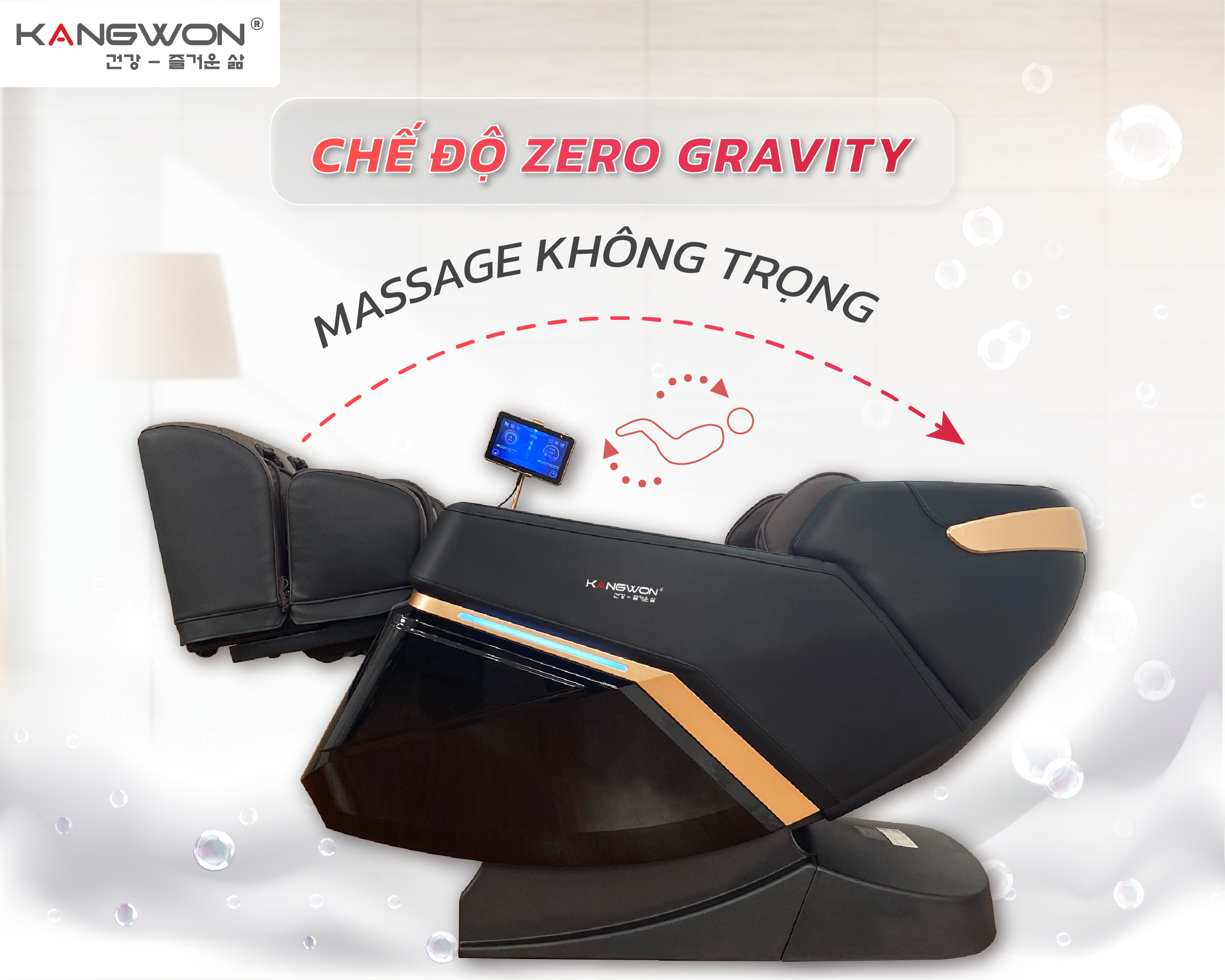 Ghế Massage Kangwon Lx 580 Phiên Bản Nâng Cấp Chế độ Massage Không Trọng Lực