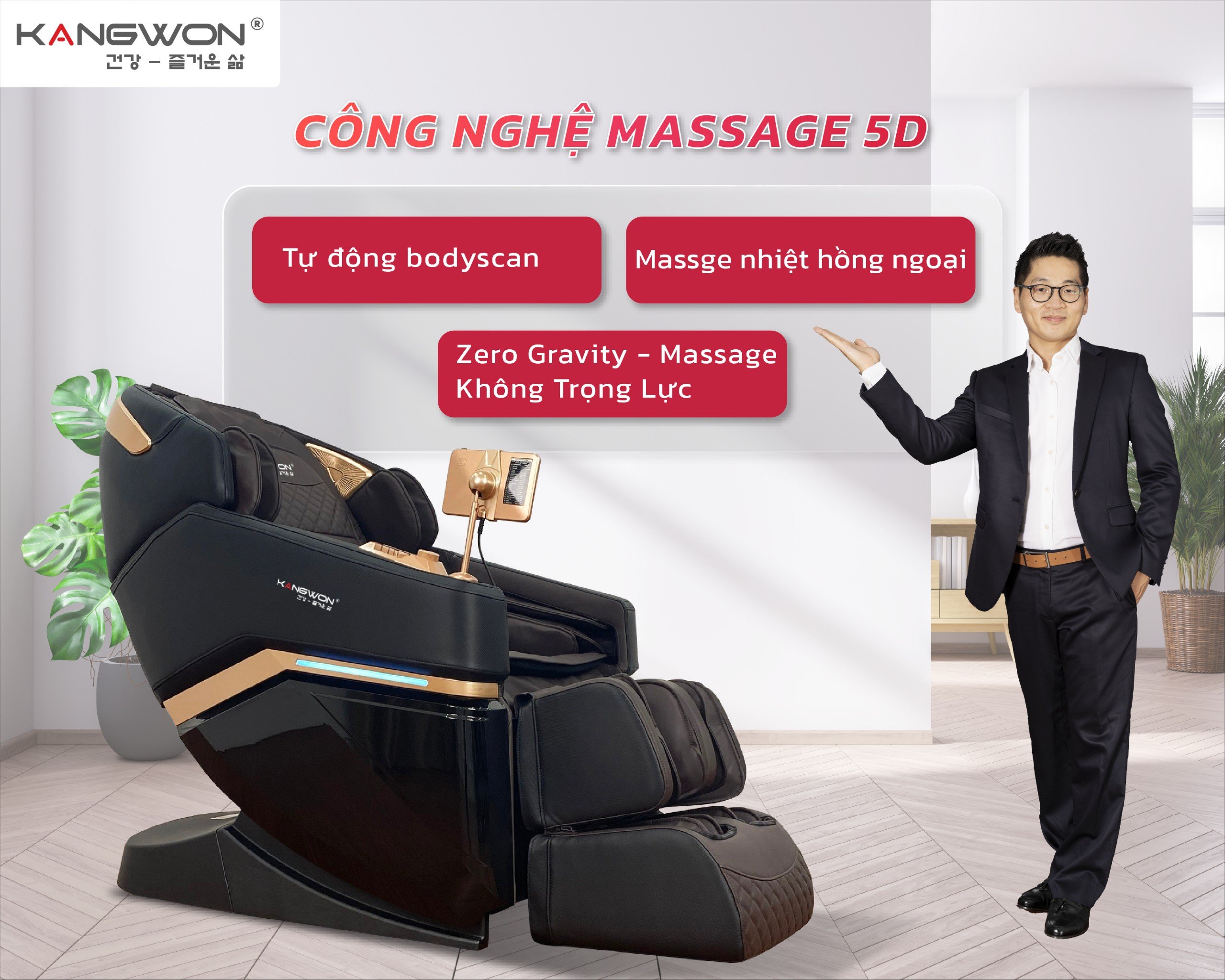 Ghế massage Kangwon LX-580 phiên bản mới