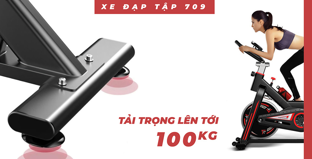 Xe Dap Tap Tech Fitness 709 Tai Trong Len Toi 100kg