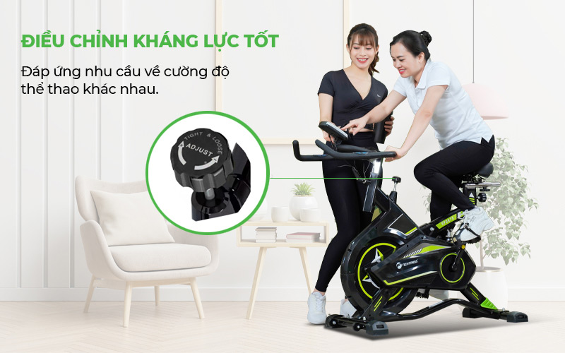 Xe đap Tap The Duc Tech Fitness Tf 9800 Tich Hop Ddieu Chinh Khang Luc