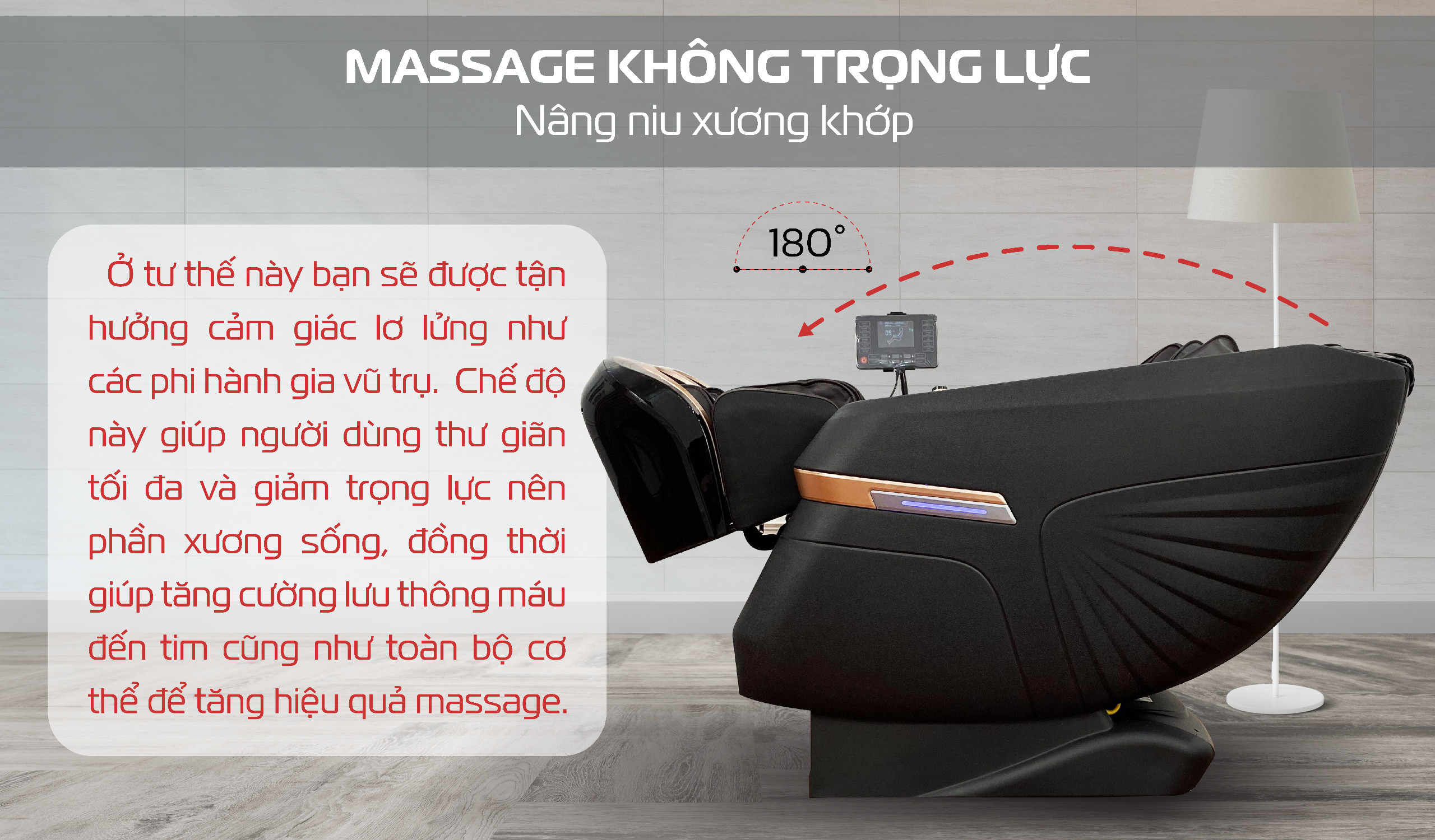 Tận Hưởng Cảm Giác Lơ Lửng Ngoài Vũ Trụ Với Tính Năng Massage Không Trọng Lực Trên Ghế Massage Kangwon Lx 1128
