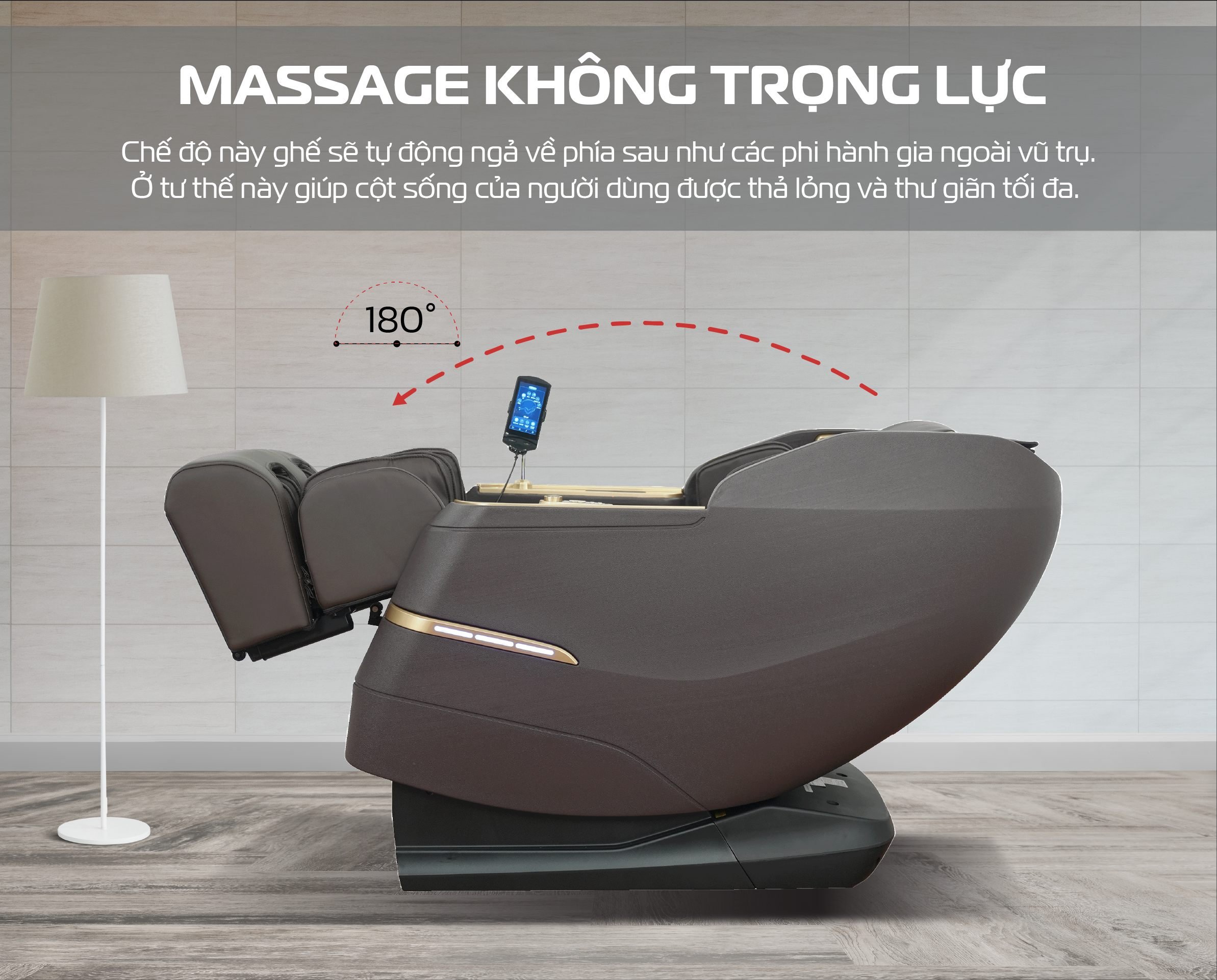 Thư giãn tối đa với chế độ massage không trọng lực trên Kangwon LX-1126
