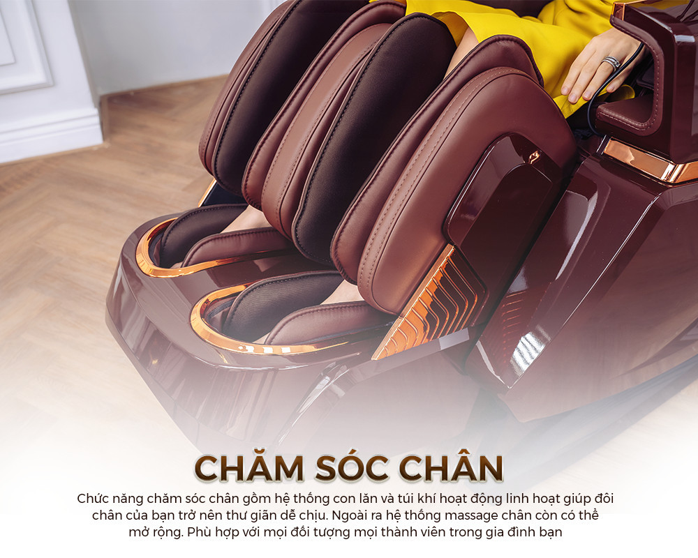 Ghế massage Kangwon G-99 Plus có bộ chăm sóc chân chuyên sâu 