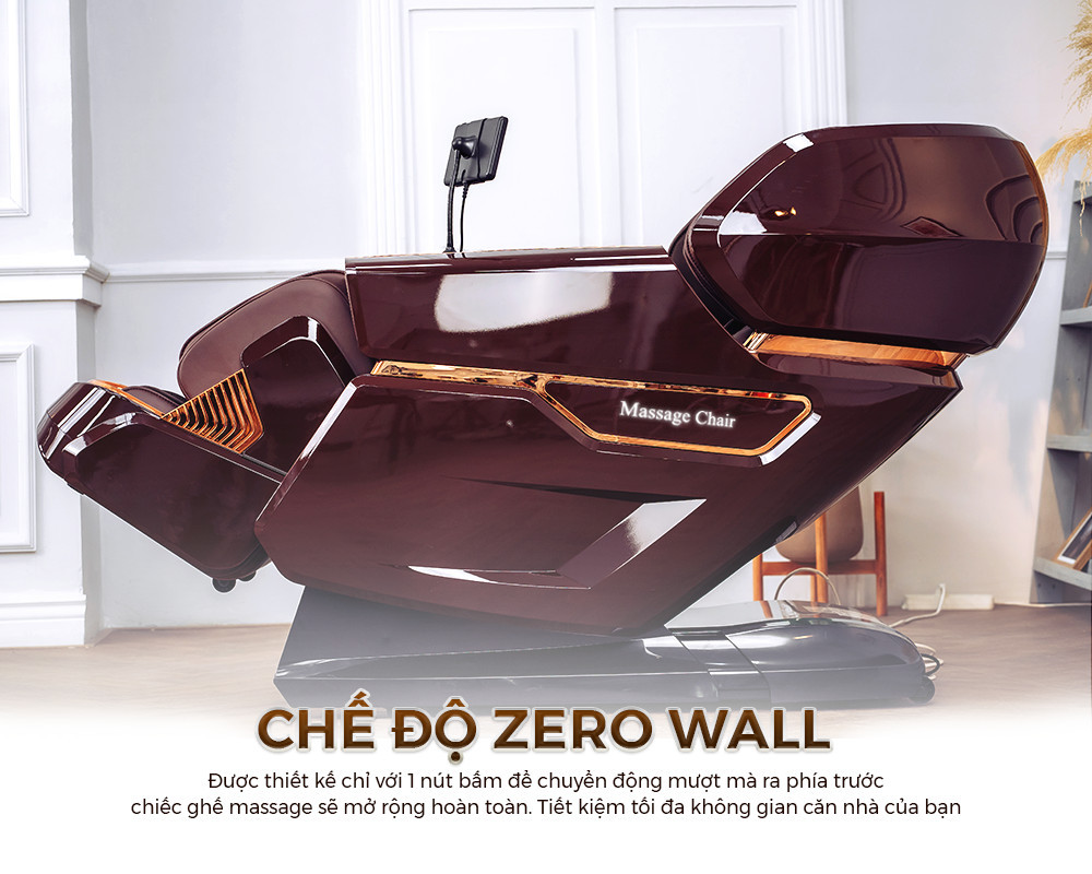 An toàn với chế độ lùi tường thông minh trên ghế massage Kangwon G-99 Plus 