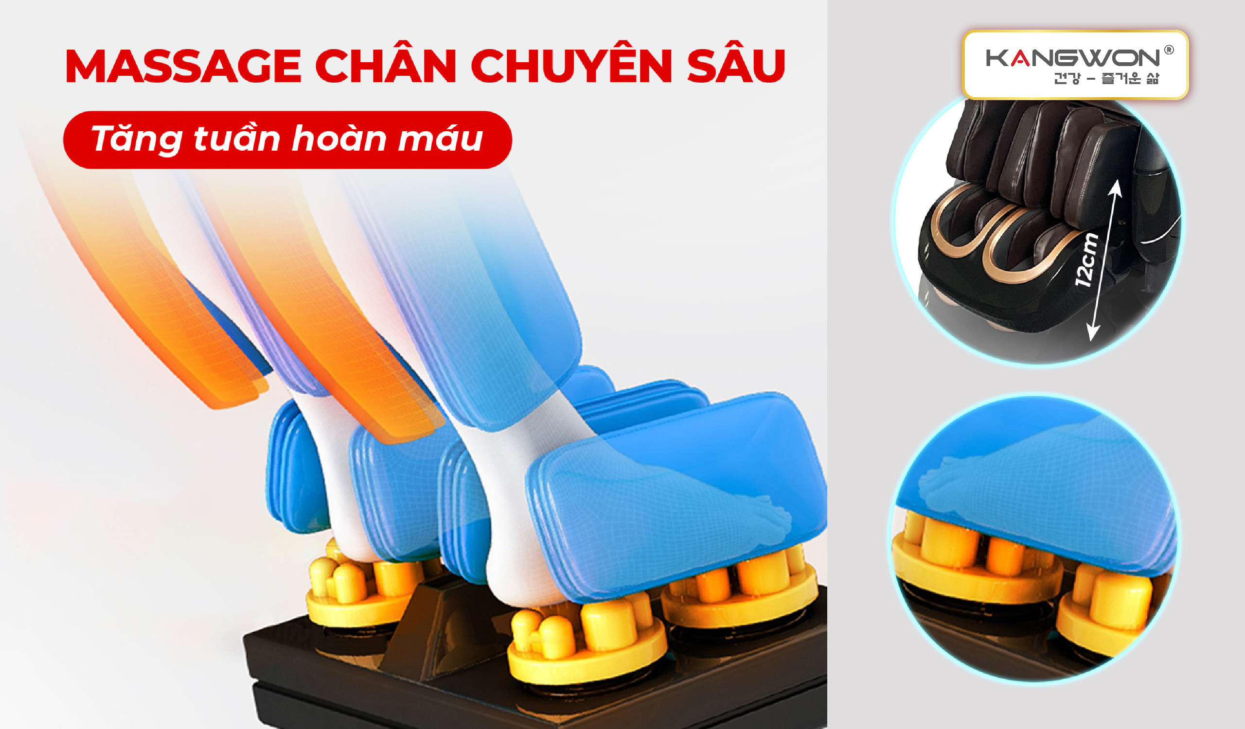 Ghế Massage Kangwon 131 Trang Bị Bộ Phận Massage Chuyên Biệt